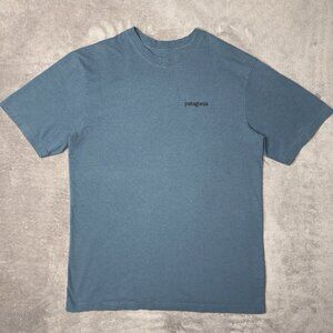 Patagonia Fitz Roy Horizons Responsibili Tee T-Shirt Men's S Blue Eco Gorpcore